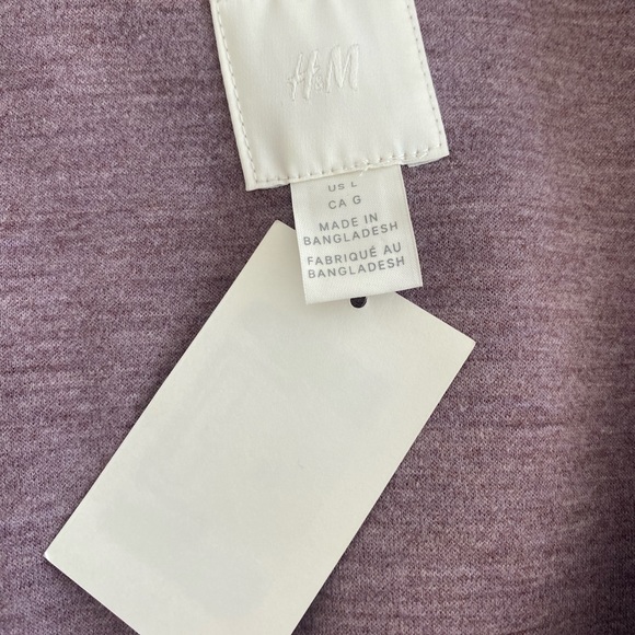 H&M Melange Oversized Button Front Collared Shacket in Light Purple - Picture 10 of 12